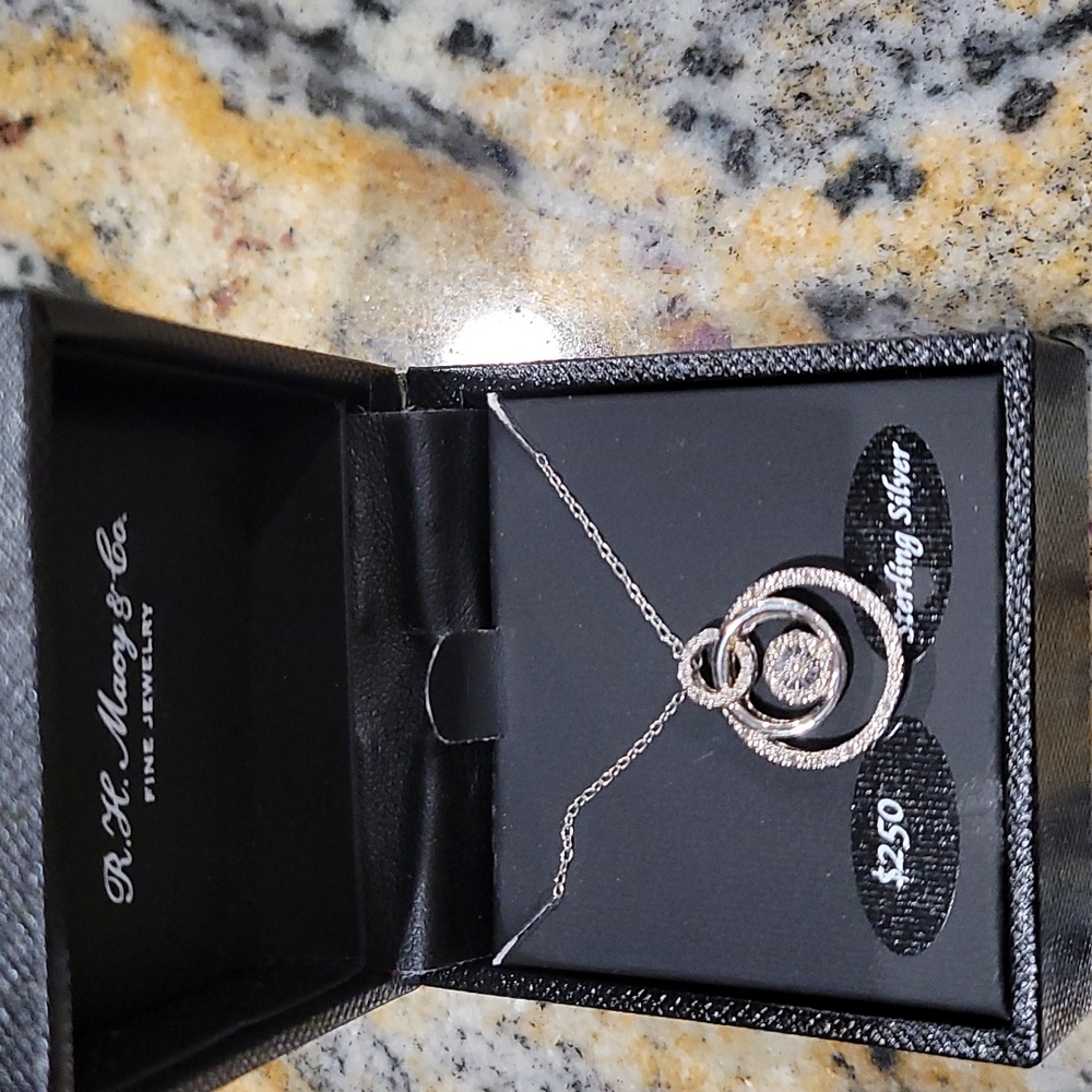 Sterling Silver and Diamond Necklace